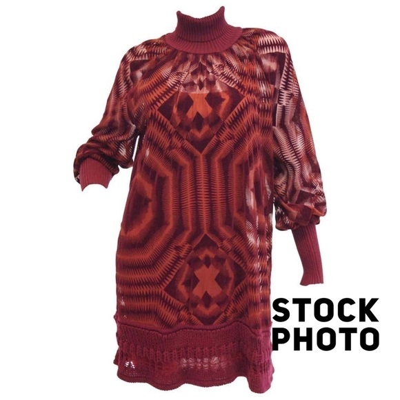 1990s Jean Paul Gaultier Sheer Silk Devore Black Velvet & Knit Dress Tunic SZ XL - Picture 12 of 12